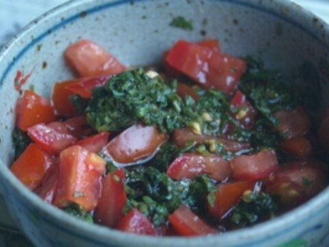 ★トマトの紫蘇醤油和え